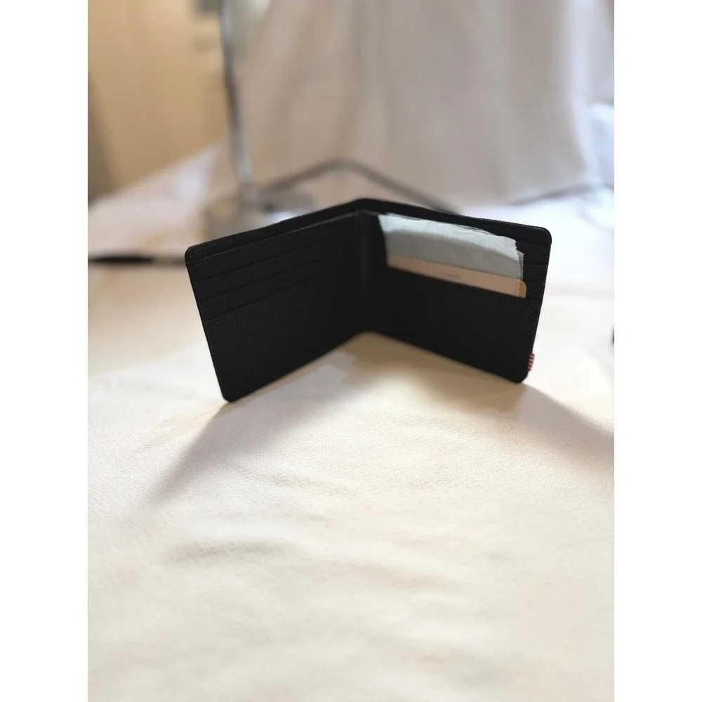 Herschel Supply Co. Charlie Cardholder Mens OS Black NEW Bifold Canvas